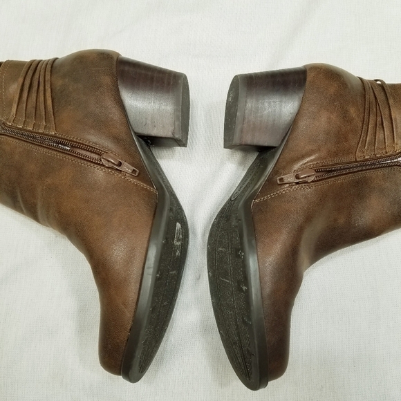 Baretraps Womens Leather Raewyn Heeled Ankle Boots Side Zip Brown Sz 8.5 M - Picture 7 of 14